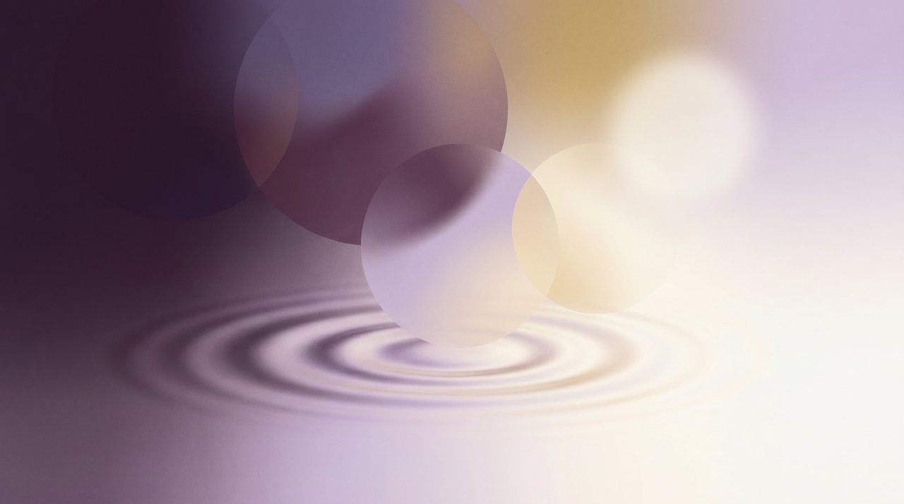 A calm illustration of concentric ripples spreading gently across still water, symbolizing grounding, steady breathing, and mindfulness.